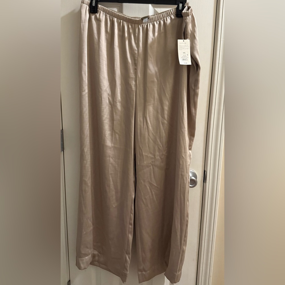 a new day Women's Wide Leg Beige Pants